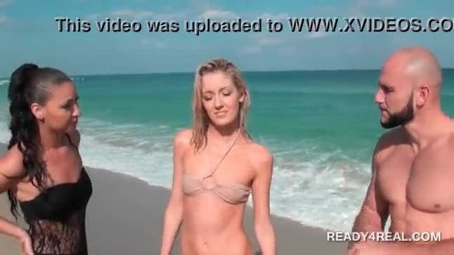 Sexy girl in bikini gets paid for sex