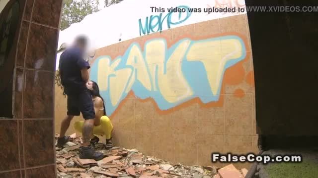 Fake cop bangs in ruined public rest room