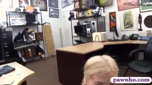 Busty blonde woman drilled by pawn dude