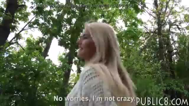 Hot amateur blonde eurobabe gets railed in the woods