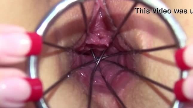 Sexy vibrator inserted in her czech vagina